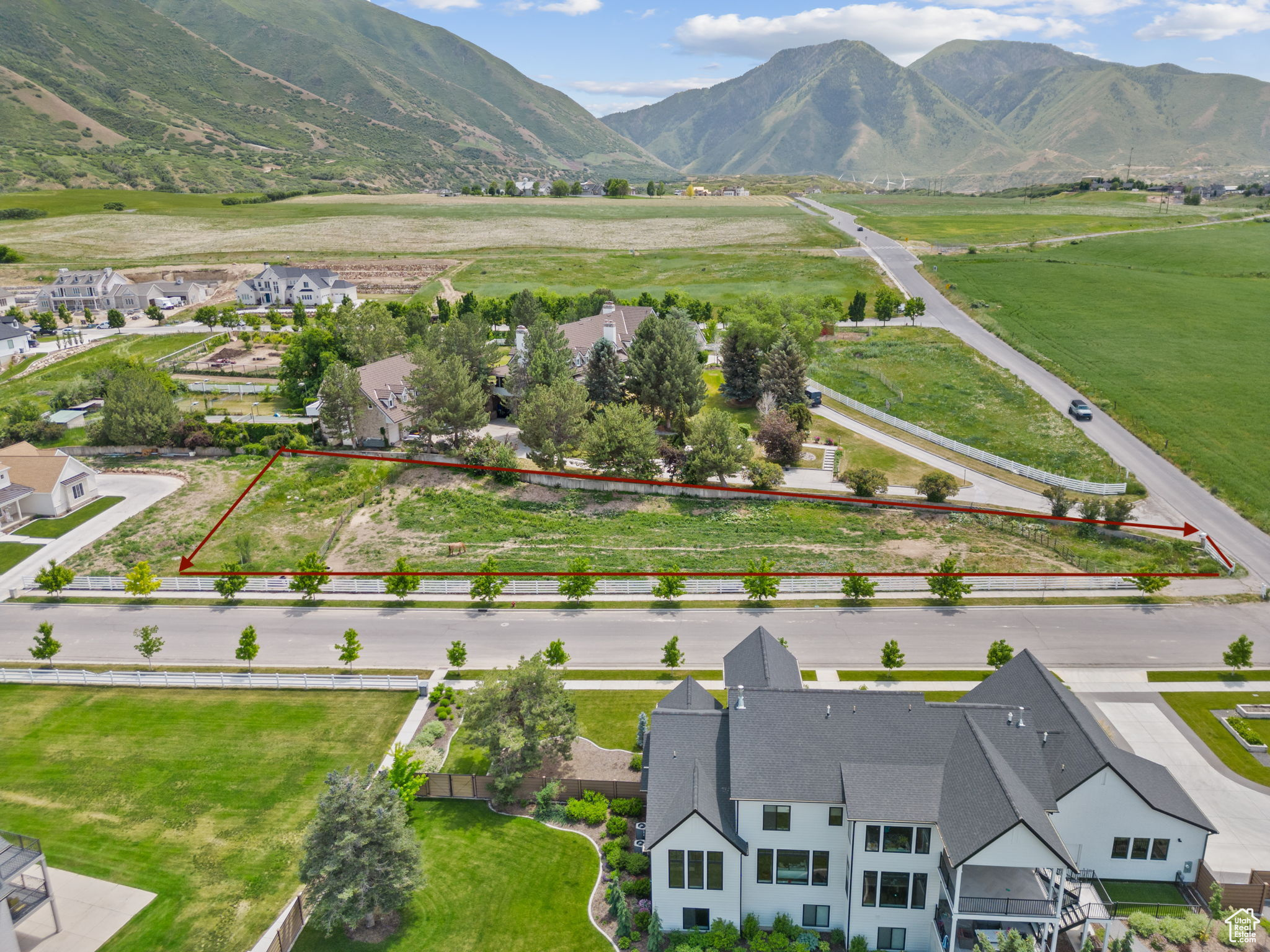 Incredible Opportunity in Prestigious Mapleton Neighborhood! Build your dream home on this rare and spacious lot located in one of Mapleton's most sought-after areas. Surrounded by luxury estates and breathtaking mountain views, this property offers the perfect blend of peace, privacy, and upscale living. With nearly flat terrain, mature trees, and utilities nearby, it's ready for your custom build. GAS, WATER, SEWER STUBBED ACROSS THE STREET. ELECTRICITY TRANSFORMER 8 FEET FROM THE PROPERTY LINE AND APPROVED FOR 200 WATT USE. Enjoy wide open spaces, and the beauty of nature just minutes from schools, shopping, and outdoor recreation. Buyer and Buyer's Broker to verify all information including acreage.