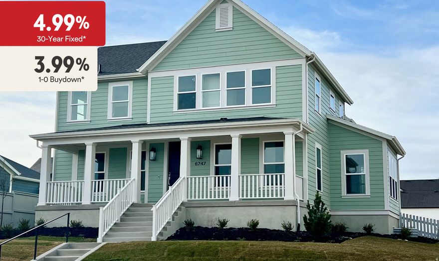 *Preferred lender incentive of a 3.99% first year rate with a 4.99% fixed rate there after. Incentive expires 12/30/2025 so don't wait! Contact agent for details. This new home is under construction with an estimated completion in December 2025.