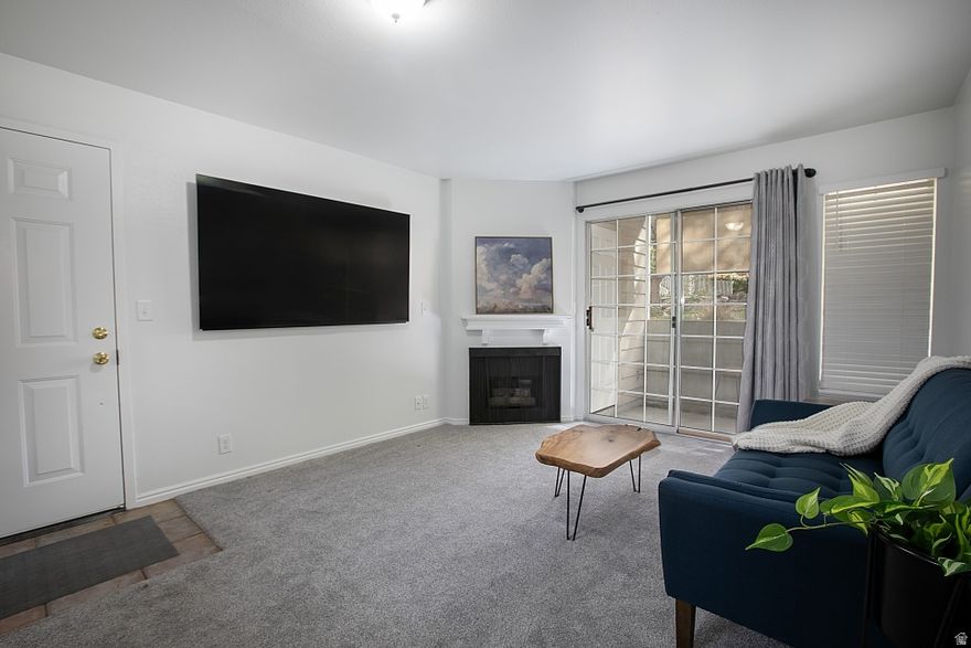 Affordable, clean, and move-in ready, this centrally located condo offers easy living with convenient access to shopping, dining, and freeway connections. The well-maintained community features a pool, tennis courts, and beautifully kept grounds that create a park-like setting just outside your door, all without the hassle of upkeep. Inside, you'll find thoughtful updates including NEW CARPET, NEW BLINDS, a NEW MICROWAVE and RANGE, and a NEW WATER HEATER. A NEW SLIDING DOOR has been ordered and will be installed soon. The HOA covers some utilities, adding to the overall affordability and convenience of this comfortable, single-level home. No pets are allowed in this community. Carriage Crossing does allow a limited number of condos to be used as investment properties - please contact the HOA regarding current rental capacity. Buyer to verify all information.