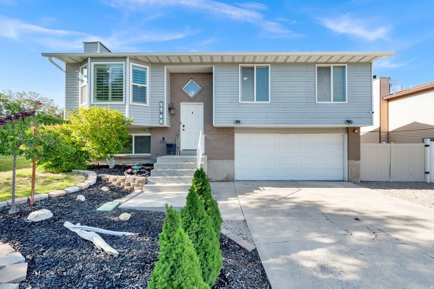 Beautifully maintained split-entry home tucked away in a cul-de-sac in West Jordan! This south facing home features an open and functional layout with abundant natural light from the large bay window. Spend time indoors enjoying the spacious living areas. Gather outside to enjoy a backyard barbeque, on the oversized deck in a fully fenced yard. Side yard offers extra parking for toys or trailers. Upgrades include newer light fixtures, a new HVAC system installed December 2025, as well as the water heater and dishwasher replaced in 2024. Vivint security equipment included, Google fiber available as well. Conveniently located near parks, schools, shopping, and easy access to Mountain View Corridor. A great opportunity you won't want to miss! Square footage figures are provided as a courtesy estimate only and were obtained from county records. Buyer is advised to obtain an independent measurement.