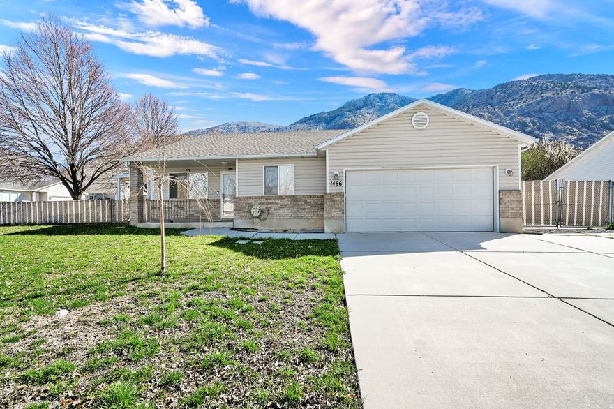 Do you need a Single level home that has been Updated and features Vaulted Ceilings, Under Cabinet Lighting,  4 Bedrooms, 2 Full Baths and a 2 Car Garage? Not to mention the Fully Fenced yard, the Covered Patio area and a yard that is located on a Corner lot with the Wasatch Mountains as your backdrop? This is a home you need to check out. The garage has 220 power and is tucked close to Mountain trails, Shopping and Entertainment.