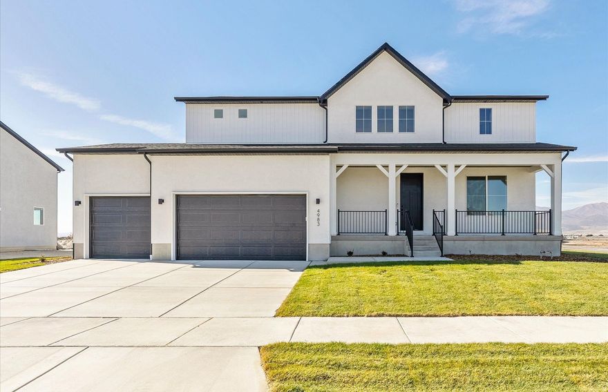 Open House this Saturday, December 13 on this completed, QUICK MOVE IN. 2 story, 4 bedroom beautiful new home on 1/4 Acre Lot. This thoughtfully designed home features a 3-car garage, soaring ceilings in the family room that create an open to above atmosphere. Upgraded cabinets with quartz countertops throughout.  The modern kitchen is equipped with stainless steel gas range stove, dishwasher and microwave. Island seating and a separate space for an office off the kitchen. Large office/flex room with French Doors on main fllor. Mud room with built in bench. Large spacious laundry room next to upstairs bedrooms. The owner's suite offers a spacious walk-in shower, double sink vanity, and a spacious walk-in closet. Enjoy the beautifully landscaped front and side yard, ready for you to enjoy from day one.