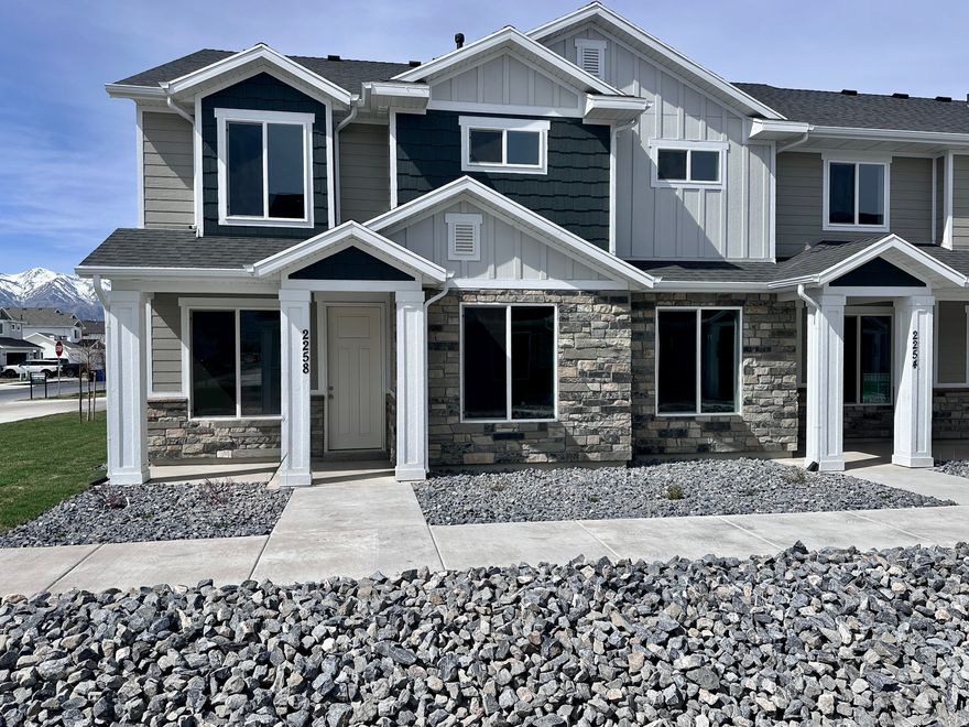 *NEW* end unit townhome with HUGE PRICE IMPROVEMENT near Firefly Park that is Move-In Ready! Main level features 9' ceilings, LVP flooring, and an open layout with a bright great room. Kitchen includes painted gray cabinets, granite countertops, pantry, and a large island. Upstairs offers 3 bedrooms, spacious primary suite with tray ceiling, separate tub/shower, enclosed water closet, walk-in closet, and a bonus office/reading nook. Builder + lender incentives: 3% toward closing costs plus $1,500 with preferred lender. *Some pictures are of a similar unit with same selections