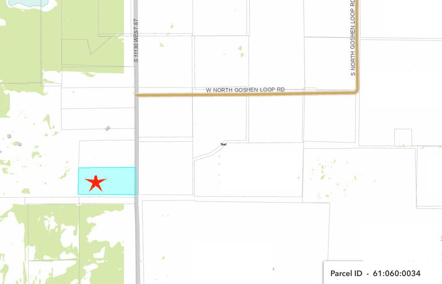 PRICE DROP & WATER!  5.25 Acres has received preliminary zone clearance approval to build a home.  Property has approximately 250+ feet of road frontage. Surveyor has marked off parcel. Parcel is fully fenced.  Parcel comes with 1/2 Share of Goshen A water, which is equivalent to 2.35 acre feet. PLUS Owner will segregate 0.5 acre-feet from well right 53-296 for the well permit.    Property is in the county. Address is approximate. To build a home, you will have to drill a well, connect to power, and obtain building permit from Utah County.    Agent is related to seller/owner. Buyer to verify all information. Seller will not provide property disclosure, as property has been leased for grazing for several years.