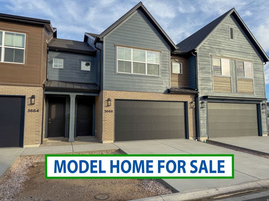 STUNNING MODEL HOME FOR SALE!! GREAT location, with tons of green space behind. This townhome stands out with features rarely offered, including spacious bedrooms, dual walk-in closets in the primary suite, quartz countertops, stainless steel appliances, tons of smart features and a light-filled open floor plan ideal for everyday living and entertaining. The primary suite feels like a private escape, complete with a double vanity, oversized walk-in shower. Enjoy peaceful, unobstructed backyard views with no buildings behind, creating extra privacy and a serene outdoor setting. Located in our Green Farm community, residents have access to 7 miles of walking trails, four parks, pickleball courts, covered pavilions, a dog park, and a stocked fishing pond. Ask about over $10,000+ in available incentives, and schedule your showing today-this model home won't last!