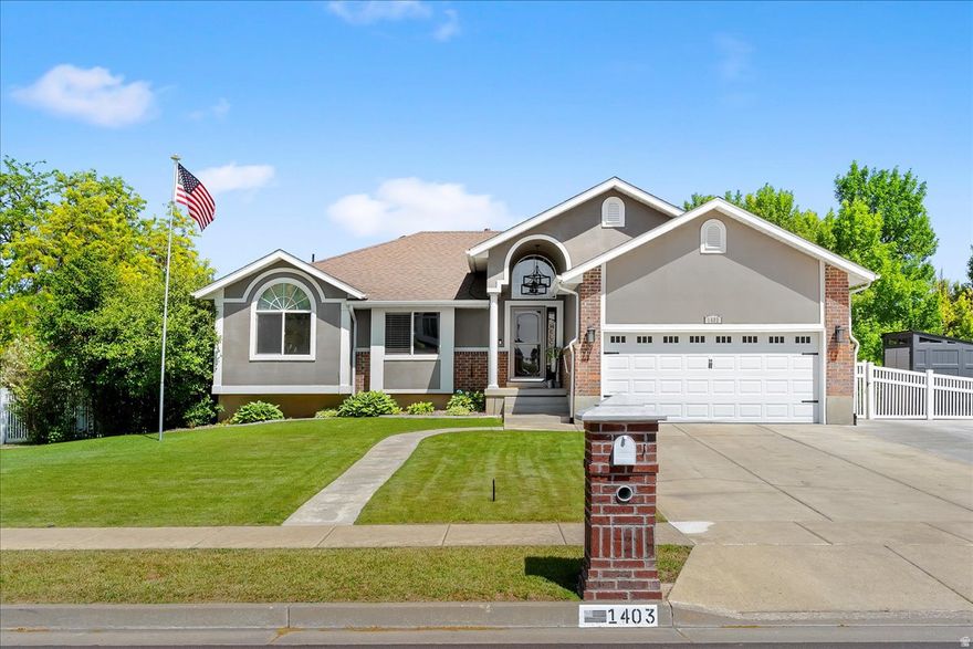Picture Perfect in this stylish recently updated home featuring freshly painted exterior of stucco, siding and brick, patriotic flagpole, holiday jelly lighting and video doorbell. Inside with welcoming foyer, decorative archway into the formal living room/office with built-in bookcases, crown molding, easy maintenance LVP flooring, great room with vaulted ceilings,  corner gas log fireplace, French doors,  lots of natural light, tastefully updated kitchen with lighted glass cabinets and lots of storage / durable Quartz counters / center island / all SS appliances less than 2-yrs old and refrigerator is included! / tile backsplash / under cabinet task lighting / range with dual ovens, newer 2" wood blinds, large dining area with bay window, oil-rubbed bronze hardware, fresh paint and updated light fixtures. Primary bedroom with new carpet / trey ceiling /walk-in closet / primary bath with dual sinks / separate soaking tub and shower / brand new flooring, 2nd bedroom, updated full bath with brand new flooring and laundry complete the main level. Fully finished daylight walk-out basement with spacious family room with built-in bookcases, 2 bedrooms freshly painted, full bath with dual sinks, and storage room. Fully fenced backyard with cloth covered gazebo, full auto-sprinkler system, 2 sheds, mature trees and shrubs,   side patio area,  RV parking. Brand New HVAC JUN 2025 ($19,000), roof about 3-4 yrs old,  water heater 2 yrs old.  Located near Glen Eagles Golf Course. Sale is subject to Seller finding a replacement property. Schedule via Aligned Showings