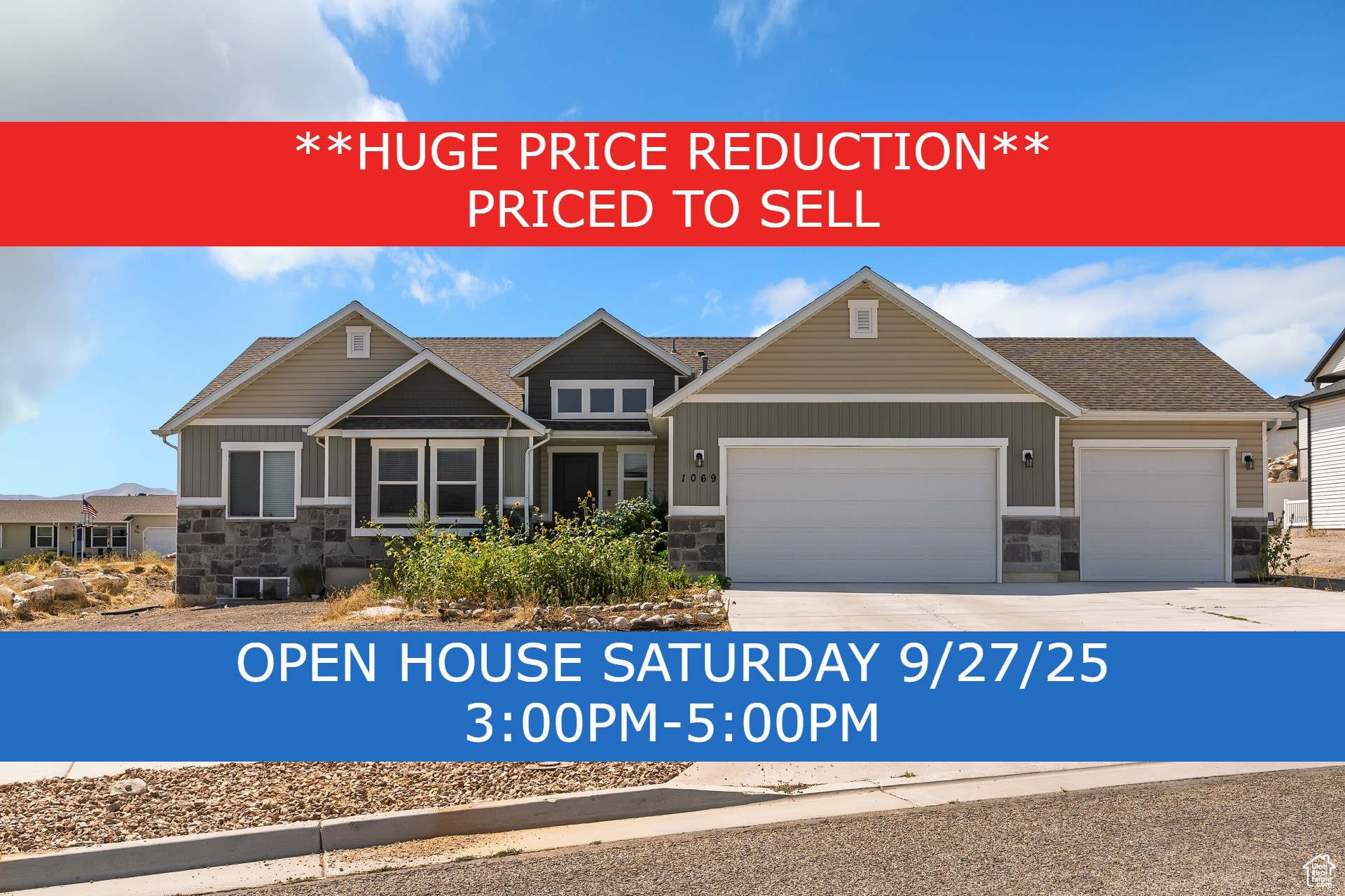 *HUGE PRICE REDUCTION* PRICED TO MOVE. No sight-unseen offers. Come enjoy getting away from the hustle & bustle without being too far. Spacious 5 bedroom home w/ fully finished basement. Get away from work or work from home with the den/office complete w/ french doors. Open great room w/ elegant stone fireplace & lots of natural light. Beautiful kitchen w/ granite countertops, accent backsplash & large pantry. Big master bedroom complete w/ walk-in closet, & master bathroom w/ separate shower-jetted tub combo & granite countertops. 2 large water heaters. Enjoy get-togethers in the large basement theater room complete w/ projector screen & surround sound that's included. Relaxing mountain views out the front, or relaxing on the large back covered deck which also has a speaker system. Don't miss out on this one!
