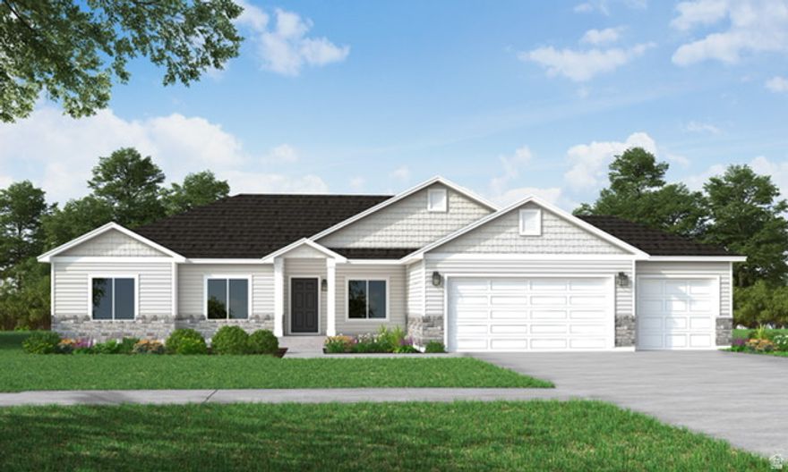 Custom Rambler with up to 2 luxury mother-in-law (ADU) suites | R5 Homes.  Stunning 4,895 sq. ft. rambler on a private 0.33-acre corner lot with panoramic Wasatch Mountain views. Features 3 bedrooms, 2.5 baths, a luxurious master suite, and an oversized 3-car garage with optional RV parking and optional full size media room and a large cold storage.  Thoughtfully designed for comfort and entertaining, with a large unfinished basement pre-planned for up to two Mother-in-Law (ADU) units  ideal for rental income, multigenerational living, or additional space like a theater or gym.  Built by R5 Homes, offering quality, flexibility, and semi-custom options. Seller is open to alternative floor plans or lot purchase. Photos are from a completed home and may show upgrades not included in this property. Buyer and buyer's agent to verify all information.