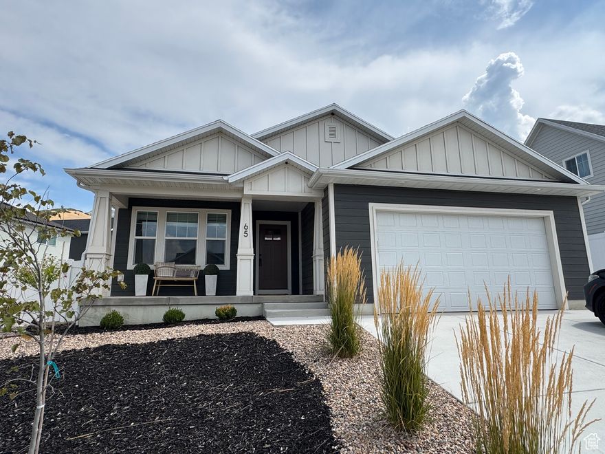 *PREFERRED LENDER INCENTIVE $15,000 towards closing costs!!* Welcome to Hyve Homes Overlook Subdivision! This subdivision is conveniently located off the first santaquin exit right above maverick, giving you quick freeway access and beautiful views! This home has been used as a model home for the past 1.5 years and has been kept in perfect condition ready for its new owners! The basement is fully finished with an ADU ready for visitors or rental potential! It is set up to be used as a 1 bedroom ADU or can be adjusted to a 3 bedroom giving you multiple options and flexibility. Reach out For more information on homes available in this area! Our model home is open 12-6 M-F and 12-3 on Saturday.