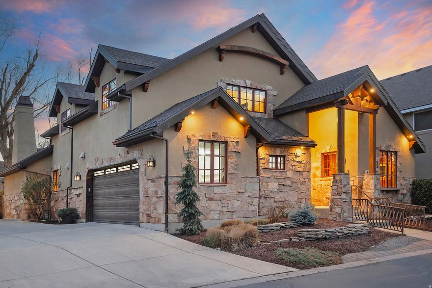 Incredible home tucked away in a private gated community in the Holladay/Murray area. A large covered deck and private patio overlooks the Bid Cottonwood Creek that winds through the backyard, adding a sense of privacy and outdoor charm. Inside, this custom built home offers over 4,100 square feet of living space, with five bedrooms and three bathrooms. Reclaimed wide plank wood floors and distinctive Trussel wood details add warmth and character, while six-zone radiant heat ensures comfort throughout. Vaulted ceilings and exposed beams create an open, bright, and inviting atmosphere. Centrally located, the home places you near premier shopping, entertainment, and a wide array of dining options.