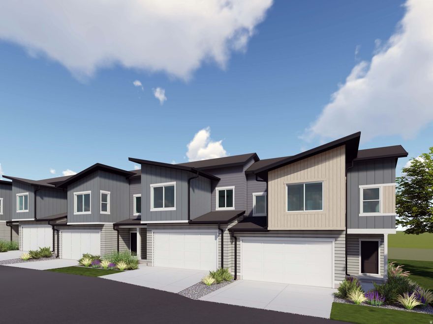 The Valley Canyon Series - 1468 - Res E. Offering rates as low as 1.99%(5.776% APR) for the first year on a 7/6 ARM when financing through Lennar Mortgage. Estimated completion in January. This home offers 3 bedrooms, 2.5 bathrooms, and an attached 2-car garage, and a full unfinished basement. On the main floor, a spacious kitchen offers white craftsman-style cabinets, linen cream quartz countertops, and stainless steel appliances including the refrigerator! Upstairs is the owner's suite with owner's suite bathroom, laundry room, two additional bedrooms, and a full secondary bathroom. Square footage figures are provided as a courtesy estimate only and were obtained from builder. Buyer is advised to obtain an independent measurement. Interior photos are of same style of home, but not the actual home. Rendering is for illustrative purposes only.