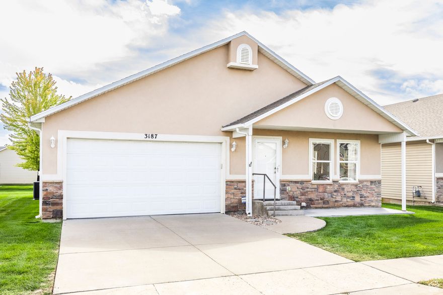 Welcome to Lake Front Village, where you can own a beautifully maintained patio home that blends comfort, convenience, and location. Inside, you'll find updated LVP flooring, fresh light fixtures, and a welcoming layout. The spacious primary suite features built-in cabinets, a generous walk-in closet, and a recently updated bathroom. Additional highlights include a 2-car garage and a newer air conditioner for year-round comfort.  Enjoy a low-maintenance lifestyle with an HOA that not only plows streets and sidewalks but also mows the lawn, giving you more time to relax. Conveniently located near schools, shopping, parks, and with quick access to the West Davis Corridor freeway, this home offers easy living both inside and out.