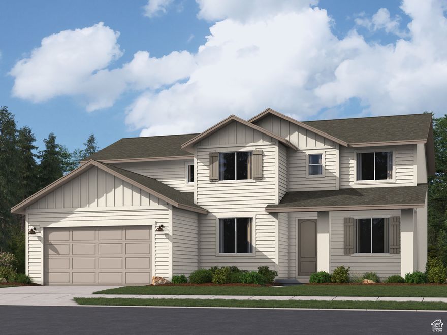 Parkway Fields - 4025 - Denali. Rates as low as 3.99% Conv 7/6 ARM w/ 2.99% 1/0 Buydown (5.766% APR) when financing through Lennar Mortgage! Estimated completion in Feb. This plan features 5 bedrooms, 3 bathrooms, a 3-bay garage, and a full, unfinished basement! On the main floor, you will find a spacious family room, a large kitchen with white craftsman style cabinets, linen cream quartz countertops, and stainless steel appliances including gas range and refrigerator, plus, a spacious guest bedroom and full bathroom. The second floor has 4 bedrooms including the owner's suite, and a secondary full bathroom. Square footage figures are provided as a courtesy estimate only and were obtained from builder. Buyer is advised to obtain an independent measurement. Interior photos are of same style of home but not actual home.