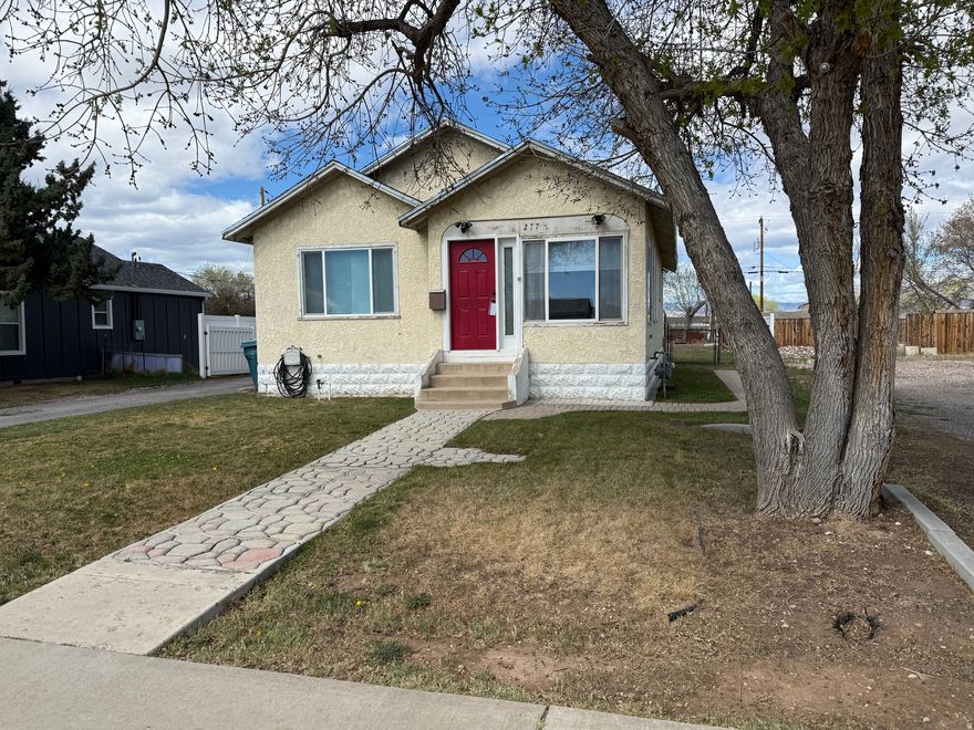 Beautiful home located right next to the library . Home is a 3 bed and one bath upstairs . kitchen and living room on main level and a partial basement for laundry. Large back deck for enjoyment , detached garage and workshop. buyer to verify all information and sq footage