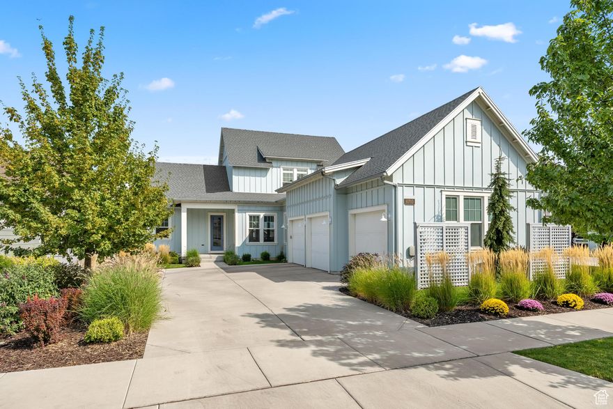 Majestic mountain view, large backyard, 9' garage doors and private driveway make this Daybreak home a gem. Resort atmosphere with beautiful architecture, walking bridges, and wildlife! Stroll along Oquirrh Lake to pick up groceries at Harmons. Enjoy a Bee's game or concert at America First Square. Explore all community events at MyDaybreak.com.   (Square footage figures are provided as a courtesy estimate only and were obtained from County.  Buyer is advised to obtain an independent measurement.)