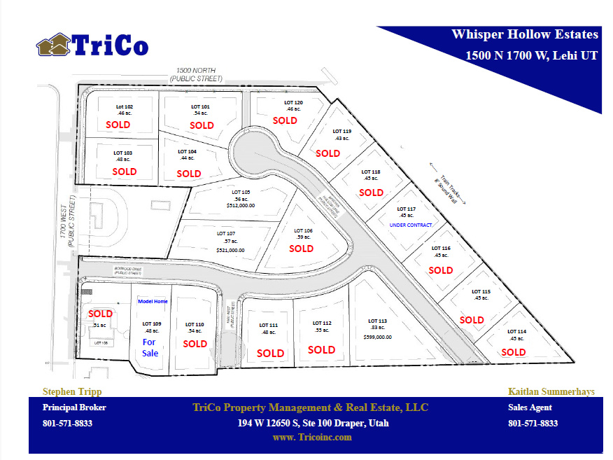 WHISPER HOLLOW ESTATES - Land