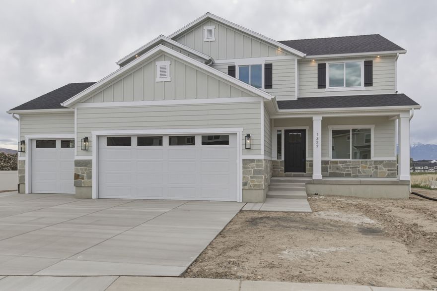 That new home smell beats new car smell always! Brand new in Salem Hills school boundaries! 7 foot tall USABLE crawl space with stairs, 1157 square feet and concrete floor! High quality construction built by Andrews Homes! Notice the amazing features the second you walk in- such as sturdy LVP flooring, upgrades like shiplap around the fireplace, wainscoting in the front room and built-ins in the mudroom and closets, backsplash and quartz countertops in the kitchen along with double ovens and a countertop gas range! This 4 bedroom, 2 1/2 bath, south facing home is sure to please! Upgrades also include 9 foot ceilings on main, separate soaker tub/shower in Master Bedroom, 3 car garage, flat 1/4 acre with amazing mountain views! Call or text for a private tour!