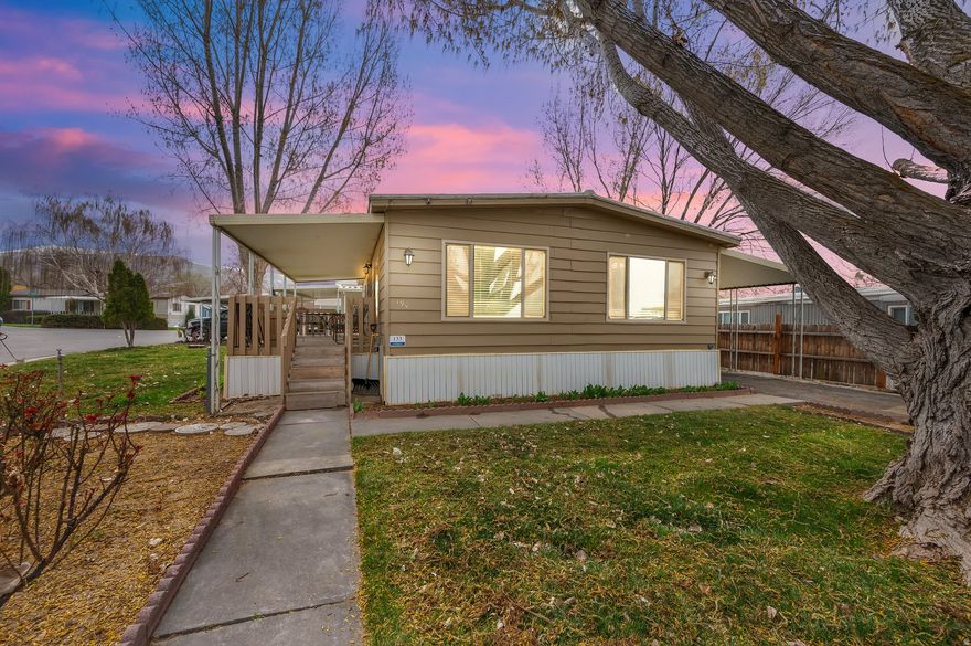Discover comfort and affordability in this beautifully updated 3-bedroom, 1-bathroom double-wide mobile home, located in the desirable Camelot Mobile Home Park in North Salt Lake, Utah. Featuring a spacious interior, this home has been upgraded with elegant tile flooring, sleek granite countertops, and fresh paint throughout, giving it a modern and inviting feel. Additionally, a brand-new water heater ensures efficiency and reliability. Enjoy the convenience of ample living space, a well-equipped kitchen, and cozy bedrooms. Located in a welcoming community with easy access to shopping, dining, and major highways, this home offers an excellent opportunity for comfortable living at an affordable price. The community has many amenities, including a lot as an option for the storage of your RV or boat. (Buyer to verify all information)