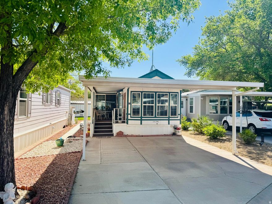 ASSUMABLE LOAN! Comfortable 1 bed, 1 bath park model home located at 1160 E Telegraph #49. Mostly furnished and move-in ready, featuring new flooring throughout, full-size washer and dryer, and a brand-new $500 TV antenna. Enjoy a great storage shed, charming front entry, and a nice side yard with a cozy sitting porch. Priced at $170,000. Buyer to verify all information.