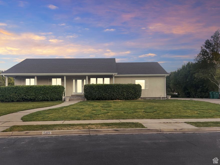 Welcome home  to this rambler-style residence in a highly desirable Highland area (Wood Estates), offering 3 beds, 3 baths, and 2,888 sq ft of living space on a half-acre corner lot. The main level features two bedrooms including the primary suite, a great room with fireplace, a den/office, and plenty of light and living flow. The mostly finished basement-complete with walk-out access-adds 1,200 sq ft of additional finished space and includes the potential to be turned into a one+ bedroom apartment for extended family, rental income, or multi-generational use. Outdoors, enjoy mature landscaping, fruit trees, a covered deck and patio, RV and street and off street extra parking, all in a tranquil setting. Located just minutes from schools (Highland Elementary, Mountain Ridge Jr. High, Lone Peak High), parks, shopping & freeway access. Move-in ready -  with a little love this could be yours, you won't want to miss this rare find! Call today to see this listing!