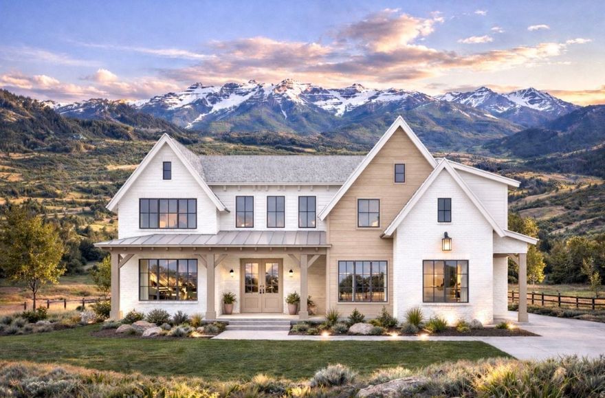 Located in the sought-after Saddlecreek subdivision, this brand new custom home at 137 W Bridlewood Lane offers a thoughtful blend of space, comfort, and beautiful views of Mt. Timpanogos. Set on a flat 0.5-acre lot, the property provides plenty of room to enjoy the outdoors, whether it's time spent in the yard or relaxing against the mountain backdrop. The main level features an open, welcoming layout centered around everyday living, with a spacious primary suite, dedicated office, and generous gathering spaces. Large windows fill the home with natural light, and a patio just off the main living area creates an easy extension for outdoor dining and relaxing. Upstairs, three additional bedroom suites offer comfort and privacy, while the theater and game room provide a great space for entertaining and unwinding. A deck off the upper level captures sweeping views of Mt. Timpanogos. Situated in the heart of Midway, this home offers easy access to year-round outdoor recreation and is just minutes from downtown Midway's shops, restaurants, and local charm.