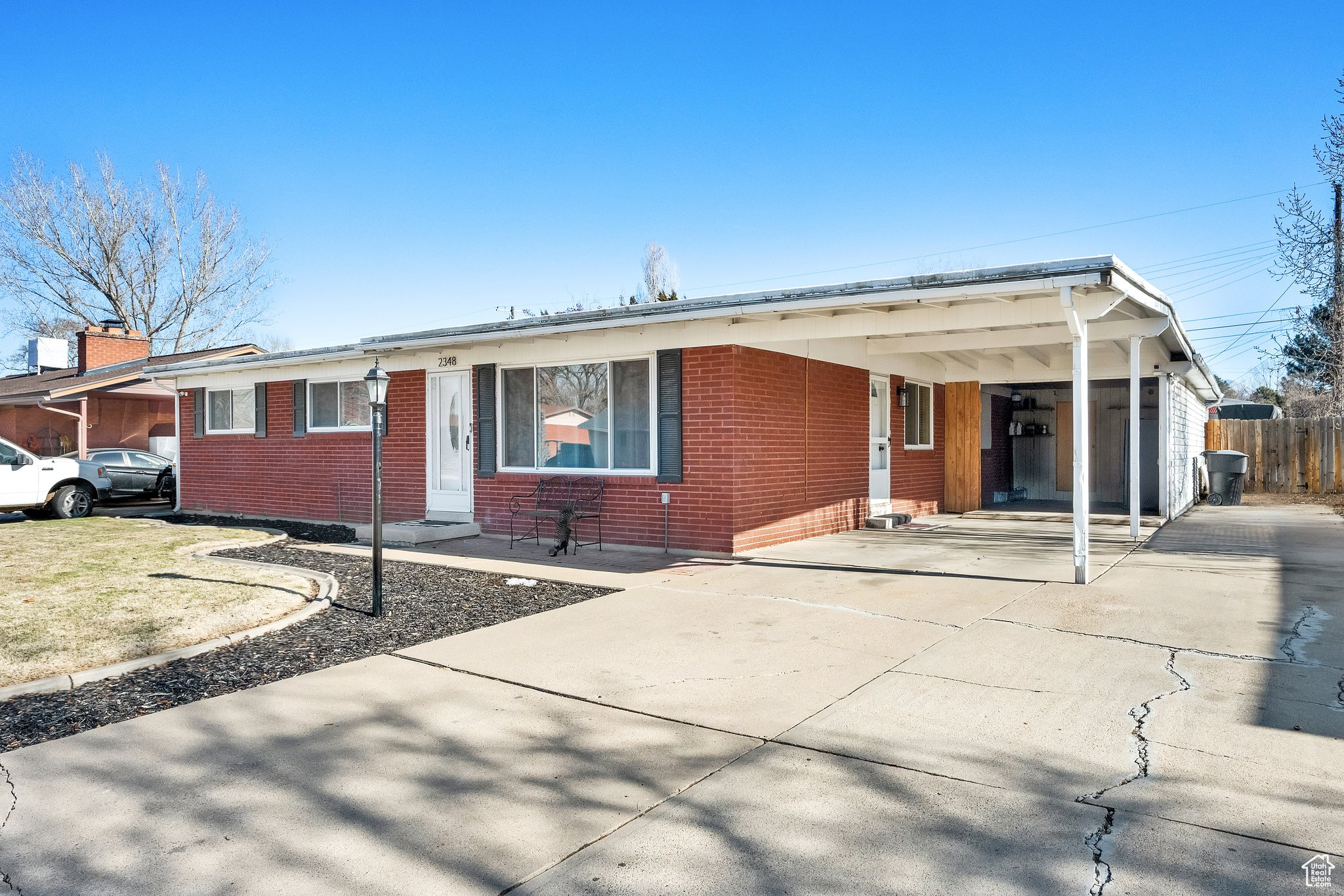 This beautifully updated 3-bedroom, 1-bath home is nestled in a great neighborhood and is move in ready! The home features updated vinyl plank flooring, AC, updated windows, modern light fixtures, and fresh paint throughout. The kitchen boasts a newer dishwasher (only 1 year old) and a new fridge (just 4 months old). You'll appreciate the separate laundry room, a spacious family room, and a versatile bonus room that could be used as an office, additional bedroom, or even a second family room as it's currently set up. The fireplace is plumbed for gas, allowing for an easy upgrade with a gas insert if desired. The air ducts were cleaned last year and the furnace was tuned up. Outside, the well-maintained, fenced backyard is perfect for enjoying the outdoors, featuring a fire-pit area, a covered patio ideal for relaxing or entertaining, and a fully landscaped yard. You'll also love the carport, RV parking, full sprinkler system, and an additional shed area for storage. Plus, a large storage room off the carport provides plenty of space for all your gear and ideas! This home's location is a huge bonus-just a short walk to a nearby park and only minutes from Hill Air Force Base. Don't miss the opportunity to make it yours!