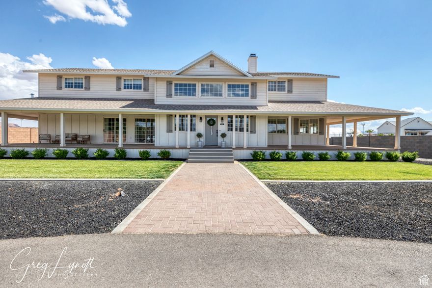 Welcome to this spacious custom estate located in the desirable Crimson Cliffs school boundaries. This 7-bedroom, 6-bathroom home sits on 1.08 acres with no backyard neighbors, animal rights, and endless potential to finish the backyard just the way you envision it. Totally updated and remodeled, the home features over 6,000 sq ft of living space across two levels, including a fully finished casita with a private entrance-ideal for guests, multigenerational living, or rental income. You'll love the vaulted ceilings, abundant natural light, and flexible floor plan that includes two laundry rooms, a main-level office, and multiple family and living areas.  Enjoy the comfort and efficiency of all new HVAC, Plumbing, water heaters, plus thoughtful touches like walk-in closets, double-pane windows, ceiling fans, and covered/uncovered patios perfect for outdoor living. The RV parking, 3-car carport, and 2-car attached garage provide plenty of room for vehicles and toys.  This flat, usable lot offers room for a pool, workshop, garden, or animals, with agricultural/residential zoning and no HOA restrictions.  Conveniently located near top-rated schools, shopping, dining, and recreation but with a quiet, rural feel you'll enjoy both privacy and accessibility.  Highlights:  7 bedrooms | 6 bathrooms  Finished casita with private entrance  Animal rights & no backyard neighbors  Room to finish the backyard to your liking  Zoned for horses/agricultural use  RV parking + 3 covered parking spots  No HOA  Crimson Cliffs school boundaries  This is a rare opportunity to own a large home on acreage in one of St. George's most desirable areas. Call today to schedule your private showing!