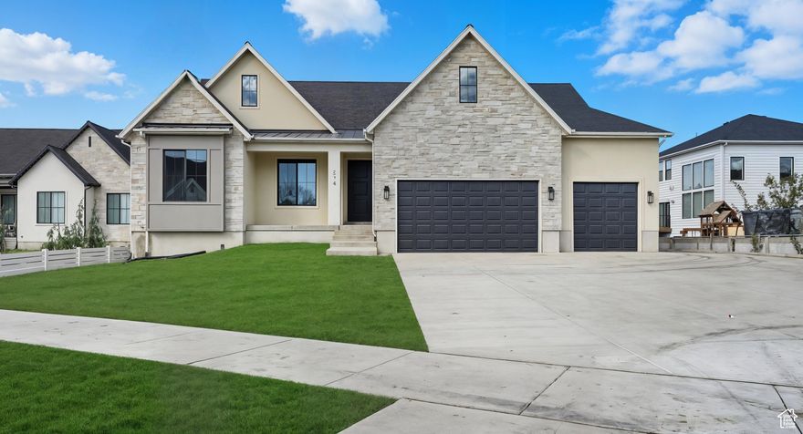 Brand New!! Custom upgraded finishes - completed in September 2025. The Aurora has white stone and wood finishes, open floor plan, walk in shower, vaulted ceilings. The home is move in ready. This is only finished home in the subdivision that is available. Beautiful new neighborhood that is 5 minutes from the freeway. Basement is being framed and can be finished for $100k at buyer's request. Basement designed to be 4 beds and 2 bath.