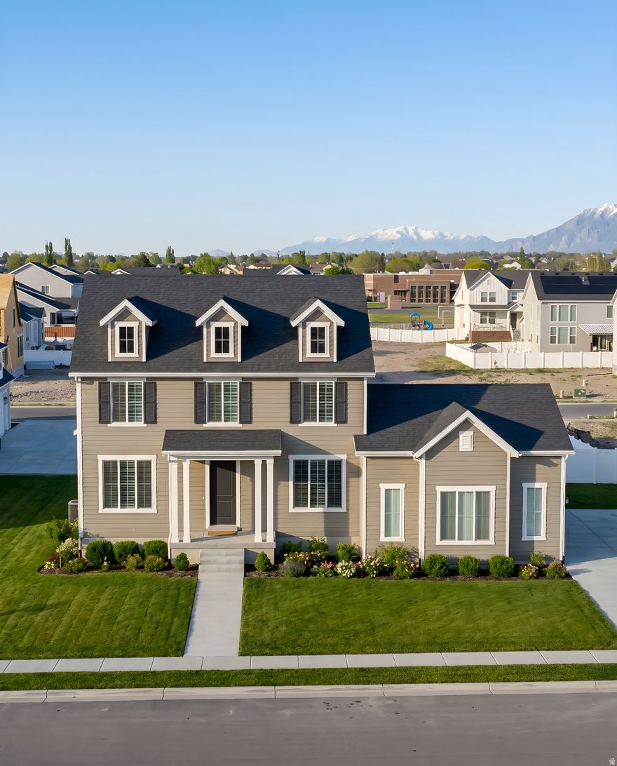 Beautiful new home in a fantastic location-walking distance to Buffalo Point Elementary and just minutes from Glen Eagle Golf Course, Costco, and the new West Davis Corridor. This thoughtfully designed floor plan features an open kitchen, dining, and great room perfect for gathering and entertaining. The kitchen showcases custom cabinetry, a large 7-foot island, and a generous walk-in pantry. Additional features include a functional mudroom, 9-foot basement ceilings, and an energy-efficient tankless water heater. The side-load three-car garage adds charm and curb appeal while offering extra-tall ceilings and plenty of space for overhead storage. The home sits on a spacious south-facing lot, providing great natural light. Home is currently under construction. Photos are based on design selections but created using AI as home is under construction. Square footage figures are provided as a courtesy estimate only and were obtained from builder plan set. Buyer is advised to obtain an independent measurement.