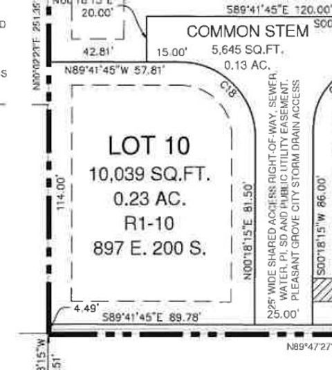 Vacant Land For Sale - 897 E 200 #10<br/> Pleasant Grove, UT 84062