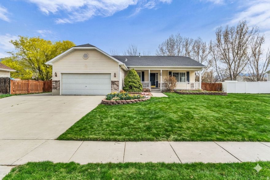 Welcome to Stansbury Park, a community where people gather for activities like weekend sports at local parks, visiting the golf course, spending time at Stansbury Lake, going to the observatory, and attending events like Food Truck Fridays. This charming rambler-style home has been lovingly cared for by its original owner for nearly 30 years, reflecting pride of ownership throughout. Thoughtfully maintained and move-in ready, the home features recent updates including brand-new carpet and stylish luxury vinyl plank (LVP) flooring. Some pictures are virtual staged to help show the buyer its potential.  Square footage figures are provided as a courtesy estimate only and were obtained from appraisal.  Buyer is advised to obtain an independent measurement.