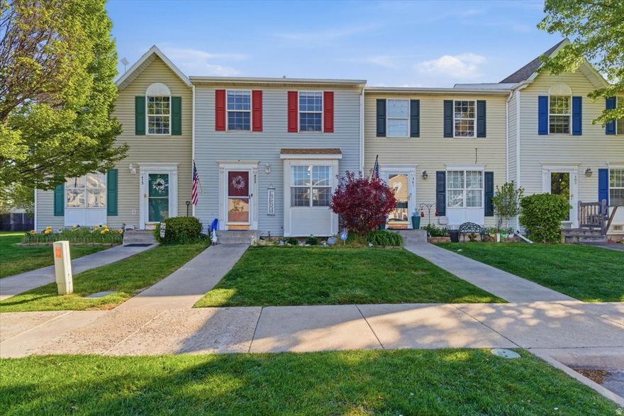 This 4 bedroom townhome is filled with natural light and offers a comfortable layout with walk-in closets, two full bathrooms, and tall ceilings on the upper floor. Enjoy the fenced backyard complete with a covered deck area. Two dedicated parking spaces are included; one covered carport space and one open space, with convenient dumpster access nearby. Located in a quiet community and close to schools, shopping, hospitals, clinics, Clearfield Aquatic Center, HAFB, & I-15 Freeway access.    Square footage figures are provided as a courtesy estimate only and were obtained from county records.  Buyer is advised to obtain an independent measurement.