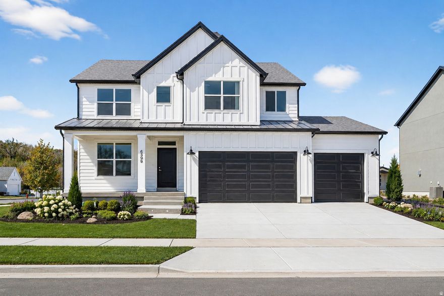 Welcome to Riverwood in South Weber! This thoughtfully designed Rainier floor plan offers 4 bedrooms and 2.5 bathrooms with modern finishes throughout. The spacious great room, accented by a cozy fireplace, creates the perfect setting for relaxing evenings or slow mornings with a cup of coffee. The kitchen features quartz countertops, and flows seamlessly into the main living area-ideal for everyday living and gathering with friends and family. Multiple living spaces throughout the home provide flexibility for work, and play. Downstairs, the unfinished basement offers the opportunity to expand and truly make the home your own. Additional highlights include a convenient mudroom/drop zone and an oversized 3-car garage with plenty of room for storage, gear, or hobbies. Located just minutes from local favorites like Burly Burger and with easy access to Riverdale Rd, HAFB, I-84, and Hwy 89, commuting and daily errands are simple and convenient. A great opportunity to own in one of South Weber's most desirable communities.