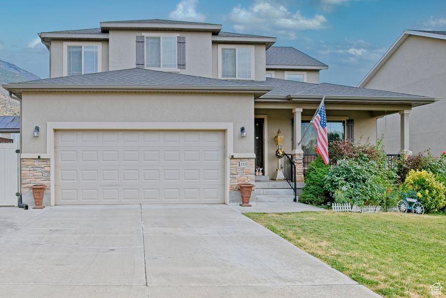A rare find! A beautiful home in a great neighboorhood. Enough room for everyone. Great basement space with exterior entrance, kitchen, bathroom, laundry, and 2 bedrooms. Wonderful possibilities! Fruit trees and beautiful flowers make the mountain views even more pleasant and relaxing. Close enough to get to wherever you want to go and far enough away to be relaxing and peaceful. Close to BYU and UVU. 7 bedrooms, 4 bathrooms, and three levels give you options for whatever you would like to do. Amazing schools with great music programs, AP classes, concurrent enrollment, & CTE classes. This is a home and opportunity you will love. Floorplan presented as a convenience. Buyer to verify all information.   Square footage figures are provided as a courtesy estimate only and were obtained from county records.  Buyer is advised to obtain an independent measurement.