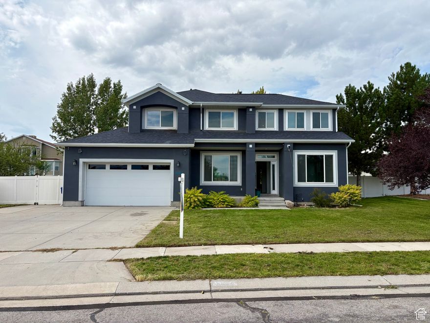 Fall in love with this stunning 2-story in Mountain Vista! Spanning over 3400 SqFt with a 3-car garage, this home boasts soaring vaulted ceilings, fresh paint throughout, and new carpet. The updated kitchen dazzles with quartz countertops and new cabinets, flowing into a cozy great room with a gas fireplace. The expansive primary suite features a walk-in closet and spa-like en suite with dual sinks, tub, and shower. Enjoy a huge downstairs family room and a covered patio with RV parking. This vibrant, move-in-ready home blends luxury and warmth in a prime location-your dream home awaits! PLUS- the seller is offering $5000 credit for all new kitchen appliances- choose your own fridge, range, dishwasher and microwave.