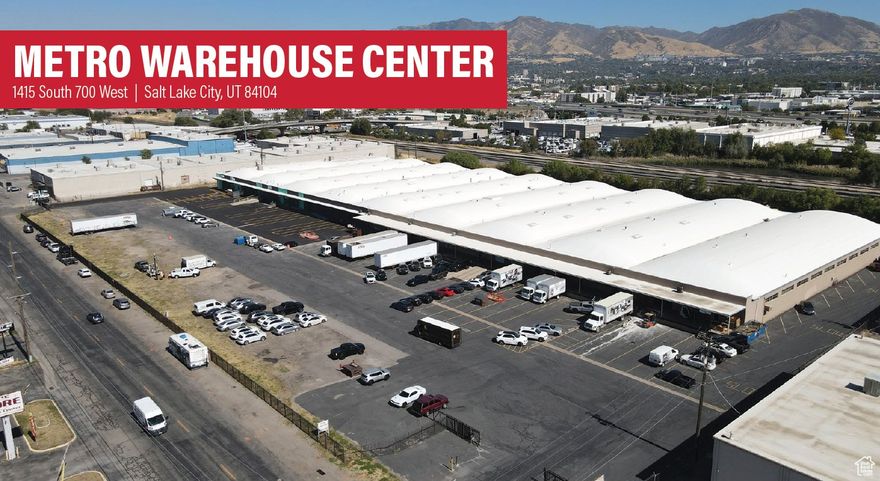 Unit 13  Total: 9,375 SF  Office SF: 390 SF  Warehouse SF: 8,985 SF  Loading: -Two (2) Dock Doors  Total building: 168,750 SF  Fire Suppression System  Heating: Gas Forced Air Heating  Clear height: 14'  Loading: -Twenty-Seven (27) Dock Doors -Five (5) Grade Level Doors  Zoning: M-1 Zoning  Construction type: Masonry Construction  Year Built: 1958/1994/2024  Lot size: 9.62 Acres  Access: quick access to I-15, SR-201  Location: located in the highly desirable central Salt Lake County market & along the I-15 Corridor