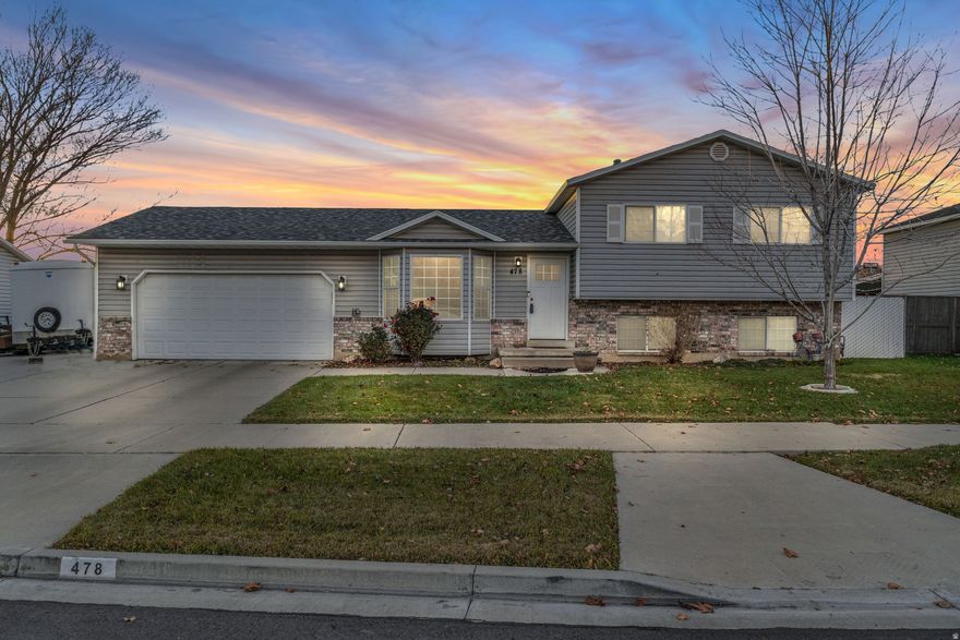 Fresh-modern updates throughout-NEW kitchen and updated flooring! The beautifully redesigned kitchen features clean lines, ample cabinet space, updated Quartz counters, modern fixtures, and a spacious dining area that opens to the backyard. This inviting multi-level home offers light-filled rooms, generous gathering spaces, and a fully fenced backyard with a patio and storage shed. RV parking provides extra flexibility for toys or trailers. Fantastic central location with quick access to I-15 and just minutes to BYU, UVU, parks, and shopping.