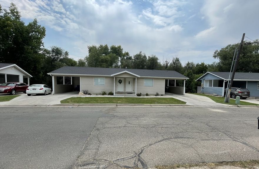 Great investment opportunity! These duplexes are tucked away in a quiet neighborhood but still close to everything. Recent updating includes... new landscaping, new plumbing lines, bathroom upgrades,  new carpet in one of the units.  Property is fully occupied and to be sold as a package with the other two neighboring duplexes (also listed) for a total of 3 duplexes / 6 units.