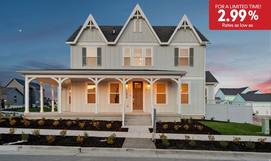 For a limited time rates as low as 2.99%! Contact agent for details. Rates subject t to change without notice. This new home has just been finished and ready for immediate move in. Located in Daybreaks Cascade Village that features trails, parks & the Water Course! This plan features main floor living and a two story vaulted family room with beam detail.