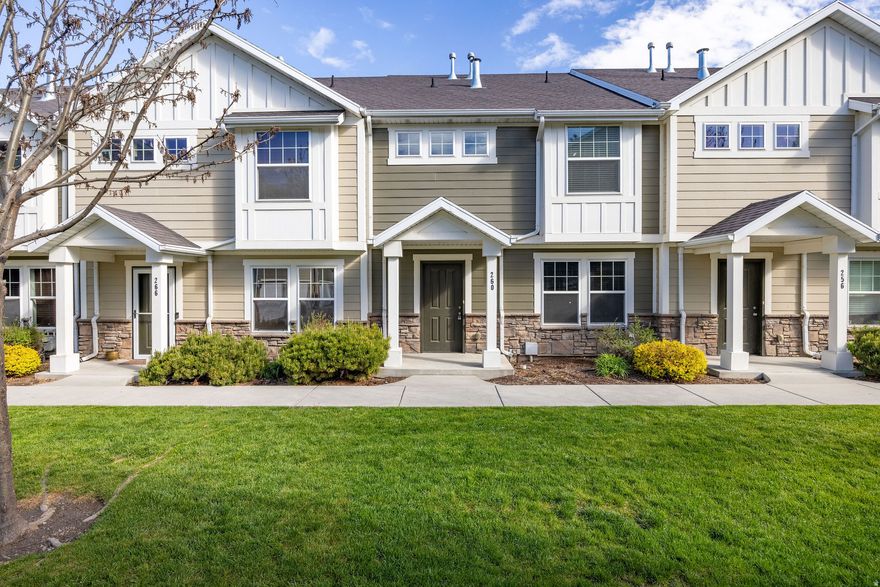 Great near-new townhome in fantastic south-Logan location near Logan River Golf Course and Logan City trail! The main living area and guest bathroom are on the main floor and all the bedrooms and laundry are upstairs for a very livable floorplan. This 3 bedroom, 2.5 bath townhouse has a 2-car garage, all kitchen appliances, quiet community, and all the amenities. Price includes seller paying all HOA Assessments prior to closing.