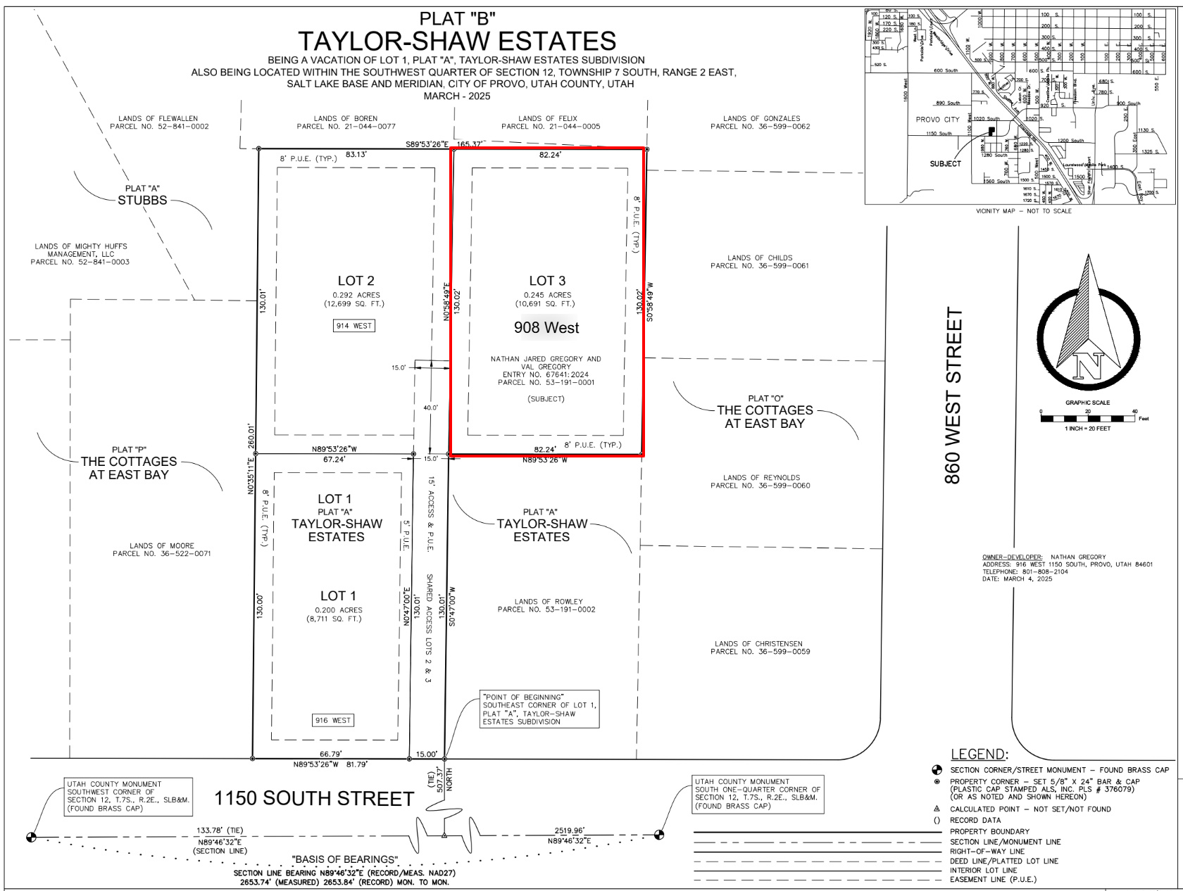 TAYLOR-SHAW ESTATES - Land