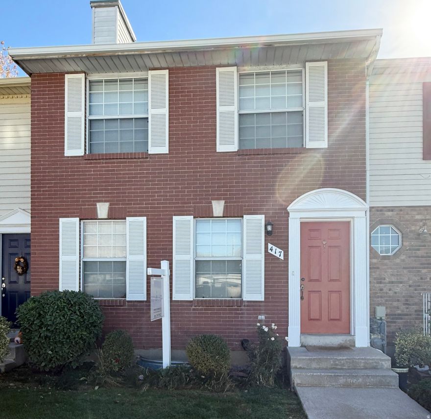 NOW OFFERING $5k IN CLOSING COSTS. Dream location near 800 N in Orem but in a quiet and well maintained neighborhood. Also within 15 minutes of two major universities - BYU and UVU - as well as two hospitals (Orem and Timpanogos). Brick exteriors make for a timeless look in this townhome community. With private fenced backyard and mature trees, there is even room to entertain or enjoy the outdoors in your own space. Three bedrooms upstairs with two full bathrooms, and room to grow with an unfinished basement. At least two additional potential bedrooms could be added in the basement. New roof 2010. All stainless appliances. New carpet installed April 2025. One covered parking stall and one uncovered available with unit. Thirteen overflow stalls also available (no restrictions). RENTABLE if desired. GET 100% FINANCING WITH FHA AND UTAH HOUSING LOANS. Easy to show, use Aligned Showings. Square footage figures are provided as a courtesy estimate only and were obtained from county records. Buyer is advised to obtain an independent measurement.
