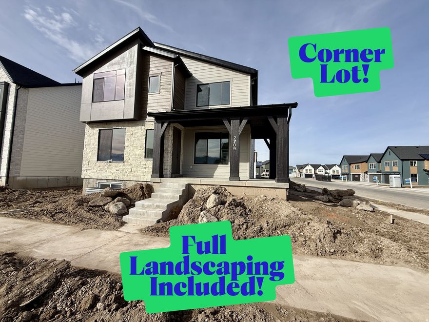 Welcome home! This beautiful east-facing two-story home offers modern style and functional living in a growing community. You'll love the open-concept main level featuring a bright great room, large windows with mountain views, stylish kitchen with island, and plenty of space for gathering and entertaining.  Upstairs includes spacious bedrooms, a private primary suite, and convenient laundry. The home also features an unfinished basement, perfect for future growth, storage, or customizing to fit your needs.  Enjoy the charming covered front porch and thoughtful exterior design that gives this home great curb appeal.  Call today and ask about our current incentives!