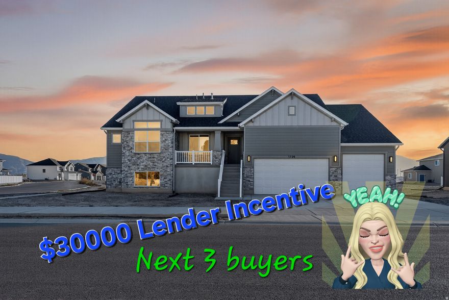 Charming Craftsman-style home on a spacious lot in a peaceful country setting. Features beautiful finishes throughout, a giant four-car garage, and a covered deck perfect for relaxing or entertaining and enjoying mountain views. Thoughtful design and timeless character blend comfort and style in this exceptional home. $31,000 lender incentive available to first 3 homes sold next in this community