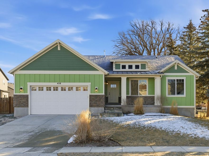 RARE OPPORTUNITY to own a newer home in coveted Old-Town Heber! This move-in ready home with no HOA is ideally located in Northwest Heber, offering quick access to Deer Valley skiing, Midway's charming Main Street, and Park City's skiing and nightlife. You'll also be within walking distance to Heber Main Street, Heber City Brewery, bowling, Heber City Dog Park, and more. With the city's plans to invest in Heber Main Street, you won't want to miss out on this property!  Set on one of the largest lots in this small development of only 9 homes, this property features a flat quarter-acre lot with mature trees, professional landscaping, views of Mt. Timpanogos, and a fully fenced yard. Inside, you'll find custom oil-finished solid hickory hardwood floors (the same used at Deer Valley for their durability!), vaulted ceilings, granite countertops, stainless steel appliances, and a cozy gas fireplace.  The basement is framed, rough-plummed and ready for you to finish. Whether you love fly fishing, skiing, mountain biking, or golfing, you'll find world-class recreation right at your doorstep. Don't miss this rare gem in the heart of Heber!  Square footage figures are provided as a courtesy estimate only.  Buyer is advised to obtain an independent measurement.