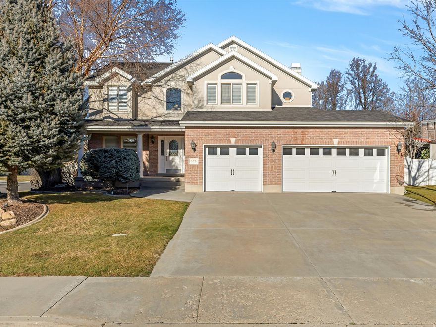 WOW!  Rarely Available and highly coveted Carriage Crossing Subdivision! Hard to beat location. Very generous room sizes, excellent flow throughout. Open kitchen is ideal for entertaining.  This home has been exceptionally well cared for, reflecting the fact the the current owners had this home built for their growing family. New carpet just installed. Work from home? Have  teens? Brightly lit basement is set up perfectly for both, with den space, bedroom, family/theater room and full bath.  Tons of dry storage!  Corner lot on cul-de-sac & just steps away from the path to the elementary school. Do not miss this opportunity to own in prime Sandy location! Two T.V.'s included