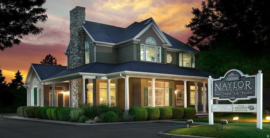 Exquisite, professionally designed office building featuring three executive office suites, each with its own private conference area. Offering two convenient entrances and abundant parking, this property is perfectly situated in a prime, high-visibility location. The beautifully appointed interior provides an ideal setting for high-power executives, while the charming exterior delivers exceptional curb appeal. A rare opportunity to elevate your business in a truly distinguished workspace.