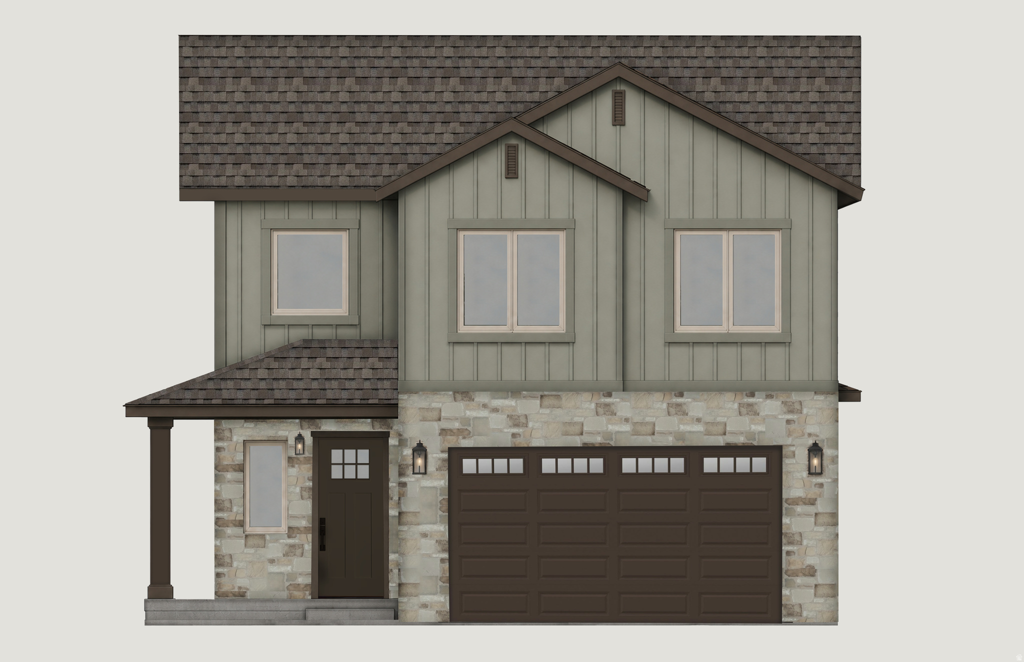 Property Rendering. Illustrating the exterior facade of the property