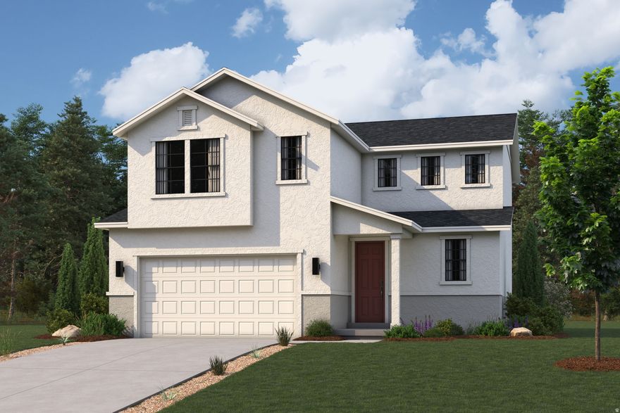 Residences at Pinnacles at Eagle Mountain is a new community offering exceptional new homes in Eagle Mountain, UT. Welcome to the Jay! This two-story plan boasts an open-concept layout on the main floor, with an airy great room overlooking a dining area and a kitchen with a multifunctional island. A half-bath completes the main floor. The upper floor touts a private owner's suite featuring a luxurious walk-in closet with a walk-in shower, bath, and dual vanities. Two more spacious bedrooms, a bathroom, and a laundry room round out the floor. The basement level is unfinished, with ample room for storage and activities. The community seamlessly blends style and comfort with a convenient location minutes to retail.