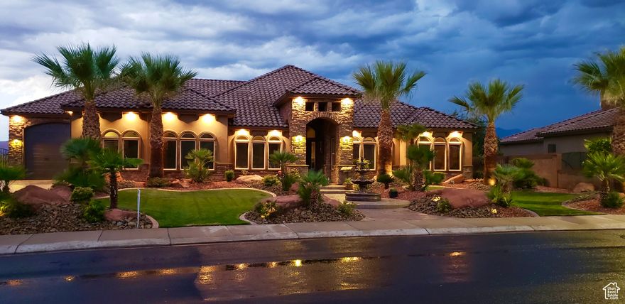 Unique opportunity located just minutes from Sand Hollow Resevoir & Sand Dunes. Live where you play in this 6 bedroom, 7 bath home featuring over 7300 sf of living space as well as 4250 sf of garage space. The enclosed garages will accommodate your vehicles, motorhomes, boats & recreational toys. Unique to this home is the oversized 3/4+ acre lot which includes pressurized secondary irrigation water as well as city culinary water. This custom built home features large open concept living, chef's dream kitchen, commercial Viking appliances, butler pantry, 3 refrigerators, 2 fireplaces, extra wide hallways & doors for accessibility, spacious deck and a full walk-out daylight basement. In addition to the large bedrooms, enjoy a dedicated theater room, work-out room, craft room, second laundry room & kitchenette. Enjoy the unobstructed views of Pine Valley Mountain from the large private deck or patio. Backyard features include a custom fire-pit, hot tub, splash pad, meandering riverbed with waterfalls & full privacy wall with gates. Yard has ample room for a pool if desired. This was a second home for years, quality built and has the advantage of Dixie Power ensuring energy efficiency and affordability. Neighborhood amenities include an all-abilities playground, splash pad, pickle-ball courts, covered picnic pavilion, fenced dog park, walking trails & acres of open space. Located just minutes from Sand Hollow State Park & Golf Course. Whether you're a boater, rock crawler, jeep or side-by-side enthusiast this community has unparalleled access to the reservoir & sand mountain. No need to trailer, ride your ATV straight from your garage to the dunes. Also located in close proximity to Zions National Park & several nationally ranked golf courses. This home offers a lifestyle of adventure. Square footage figures are provided as a courtesy estimate. Buyer is advised to verify all information to their satisfaction. OWNER/BROKER - BY APPOINTMENT ONLY
